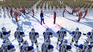 Smallest Clone Wars FORTRESS Under Siege VS 1000 DROID ARMY  Men of War Star Wars Mod [upl. by Yesnek]