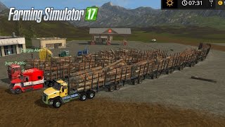 Farming Simulator 17 28  Trenes de Carretera Forestales [upl. by Nalo417]