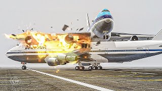 Two Boeing 747s Collide on the Same Runway  Worst Air Crash in History [upl. by Rein]