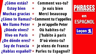 Les PHRASES de base pour apprendre LESPAGNOL  Cours despagnol pour Débutants 🔹 Partie 1 [upl. by Adlesirc51]