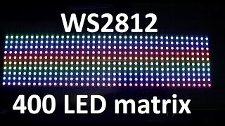 Arduino amp 400 Neopixel WS2812 RGB LED matrix project [upl. by Yztim]