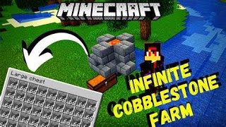 Easy Cobblestone farm  MINECRAFT [upl. by Gambell]