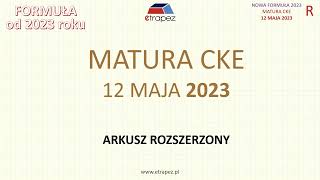 Matura MAJ 2023 matematyka rozszerzona nowa formuła 2023  rozwiązania krok po krok [upl. by Joris]