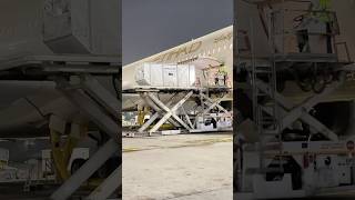 Container loading on Etihad A350 [upl. by Ahseetal]