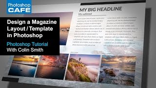 Create a magazine layout Template in Photoshop Tutorial  Download the Free Template [upl. by Salamone]