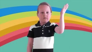 Blue in Sign Language ASL Dictionary for kids [upl. by Obola516]