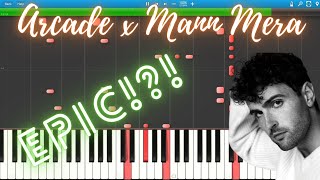 Arcade x Mann Mera Piano Midi Tutorial  Gravero Remix  Duncan Lawrence [upl. by Inahpets]