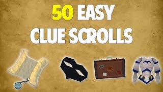 Runescape 2018  Loot from 50 Easy Clue Scrolls [upl. by Naujaj]