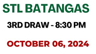 STL Batangas result today live 830 PM  October 06 2024 830 PM draw [upl. by Olly]