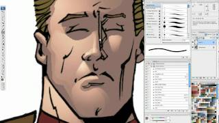 Comic Book Coloring Tutorial Cuts and Gradients part 1 [upl. by Ettennan]