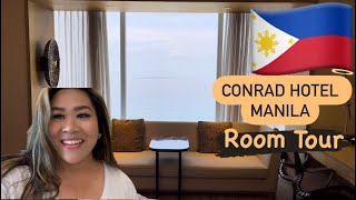 Room Tour  CONRAD Hotel 📍 Manila Philippines [upl. by Langdon283]