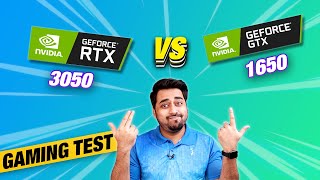 RTX 3050 Vs GTX 1650 Laptop Gaming Test 💻🎮  16GB RAM Vs 8GB RAM Laptop Gaming Test ⚡⚡⚡ [upl. by Ettevets]