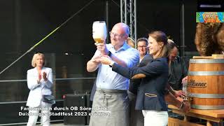 Duisburger Stadtfest 2023 eröffnet  Fassanstich durch Oberbürgermeister Sören Link [upl. by Enened46]