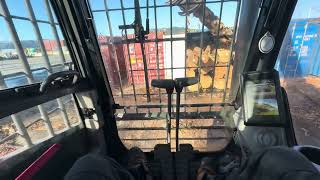 Loading Macrocarpa logs in containers Wellington New Zealand [upl. by Anaud]