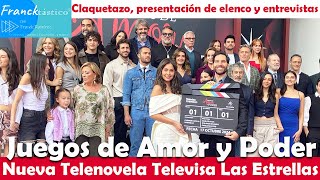 Televisa revela 🎯JUEGOS DE AMOR Y PODER ❤️cn MAYRIN VILLANUEVA y EDUARDO SANTAMARINA PASQUEL Novelas [upl. by Refanej]