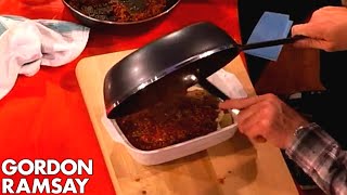 Assembling Lasagne with Jonny Vegas  Gordon Ramsay [upl. by Jahdai]