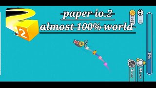 paper io 2 almost 100 world azamgaming [upl. by Haziza]