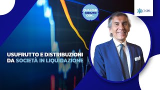 Roberto Cravero  Usufrutto e distribuzioni da società in liquidazione [upl. by Verge948]