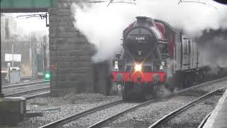 LMS Jubilee No 45699 Galatea The Winter Cumbrian Mountain Express 1Z45  27th Jan 2018 [upl. by Gavini]