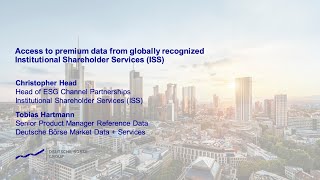 Access to premium ESG data from globally recognized Institutional Shareholder Services ISS [upl. by Inessa429]