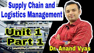 Supply Chain and Logistics Management Unit 1 Part 1  MBA  Operations Management [upl. by Sokairyk980]