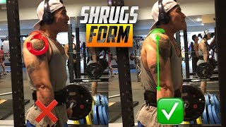 How To Do Barbell Shrugs Bad Form vs Good Form [upl. by Marisa]