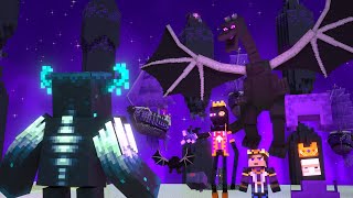 Warden vs Ender Dragon and Army of the End Kingdoms Minecraft Animation Movie [upl. by Eemyaj]