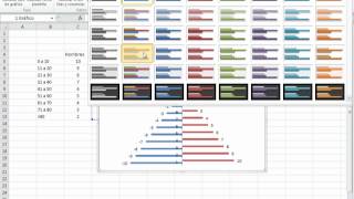 Pirámides Demográficas en Excel Tutorial para hacer una pirámide [upl. by Rabush722]