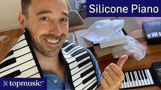 Silicone Roll Up Keyboard Pianos Unboxing and Review [upl. by Grunenwald]