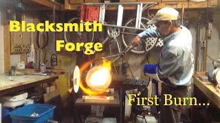 Blacksmith Propane Forge  1st Firing To Forge Welding Heat  MSFN [upl. by Forcier]