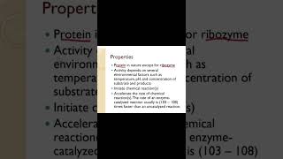 Key properties of enzymes biology shorts enzymes biologicalinstruction cellbiology education [upl. by Zalucki]