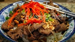 Jn Lemongrass Beef with Vermicelli  Bun Bo Xao Xa [upl. by Leiser]