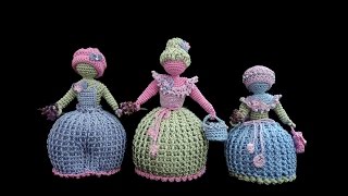 Lavendelpüppchen Lavender dolls HÄKELN CROCHET [upl. by Aicilav]