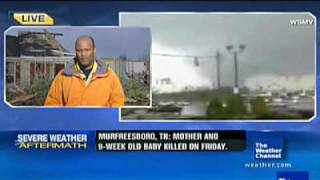 NBC Ron Mott Reports on Tornado Damage in Murfreesboro TN on 40909 [upl. by Leblanc569]