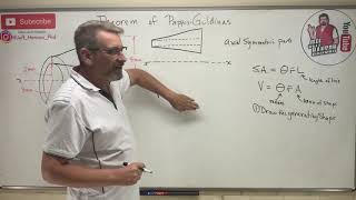 Statics Lesson 45  The Theorem of Pappus Guldinus Volume and Surface Area [upl. by Nimra189]