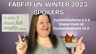 FabFitFun Spoilers Winter 2023  Customizations 5 amp 6  Cust 1 amp 2 Sneak Peak  Spoiler [upl. by Nalro873]