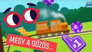 🚂🚂Megy a gőzös Kanizsára 🚂🚦magyar gyerekdal [upl. by Ennaeerb]