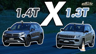 VOLKSWAGEN TAOS BENGA JEEP COMPASS EM LINHA RETA Novos SUVs no Arrancadão 52  Acelerados [upl. by Anilrahc]