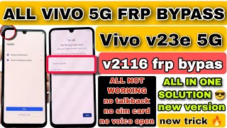 Vivo V23e 5G FRP Bypass  New Solution  Vivo V23e 5G Google Account Bypass Without Pc [upl. by Anirtal119]