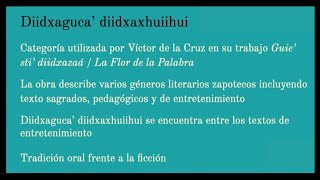 DIDXAXIWI DIDXAGUKA Narrativa Zapoteca contemporánea y creación literaria en LENGUAS ORIGINARIAS [upl. by Mozelle]