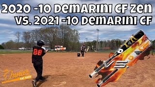 2020 CF Zen vs 2021 CF  Broken in USSSA 10 Bat vs Fresh Out of Wrapper Bat [upl. by Suki]