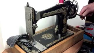 Antique 1925 Singer 127 Sphinx Treadle Sewing Machine AA794737 [upl. by Eimor]