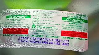 Cyclomine tablet uses cyclomine tablet benifit Cyclomine tablet price cyclomine tablet side effects [upl. by Yntrok]