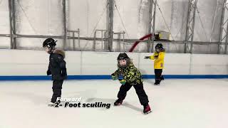 Ice skating in preschool Laimes Lācis Rīga Lesson Forward 2  Foot sculling [upl. by Mooney]