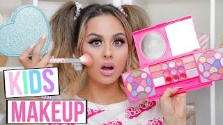 FULL FACE USING ONLY KIDS MAKEUP TUTORIAL [upl. by Hawker]