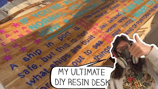 11YearOld Woodworker Creates the Ultimate DIY Desk 🚀✨  MiniSpacePigs Resin Masterpiecequot [upl. by Pax]