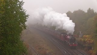 LMS 5XP No45699 hauls The Scarborough Spa Express  27th October 2015 [upl. by Nyleahs732]