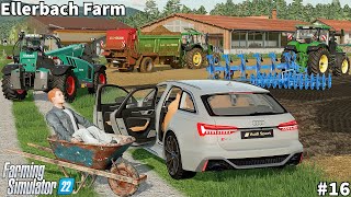 Ultra Realistic Plowing amp Manure Spreading Sowing Wheat │Ellerbach│FS 22│Timelapse16 [upl. by Ataynik]