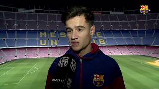 Philippe Coutinho quotEs un sueño estar aquíquot [upl. by Airliah]