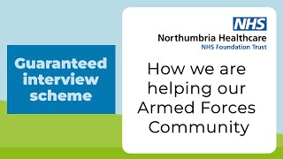 Support for our Armed Forces community  guaranteed interview scheme [upl. by Kingsley970]